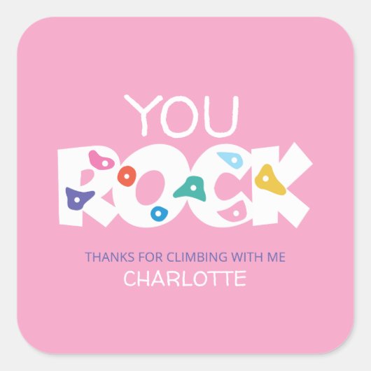 Jij rotsklimmen Dank je Sticker (Voorkant)