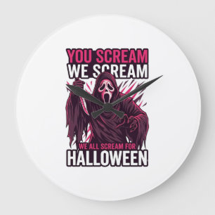 Jij Schreeuwt Wij Halloween Ghostface Bloederige M Grote Klok