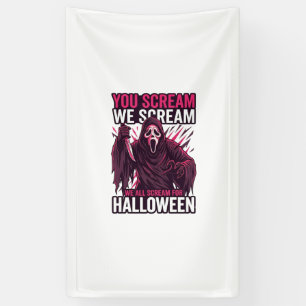 Jij Scream We Halloween Ghostface Bloody Mes Spandoek