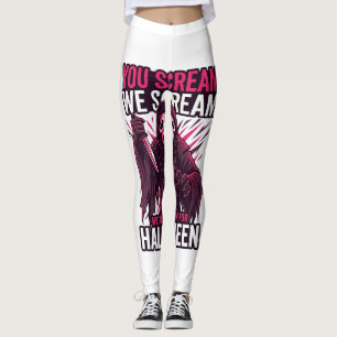 Jij Scream Wij Halloween Ghostface Bloody Mes Leggings