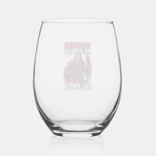 Jij Scream Wij Halloween Ghostface Bloody Mes Wijnglas Zonder Voet
