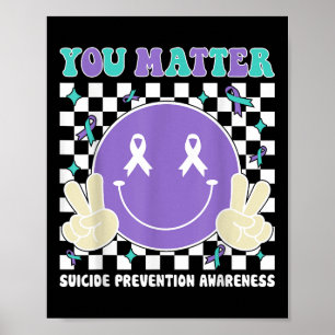 Jij Teal Paars Suïdbewustzijn Mentale Gezondheid Poster