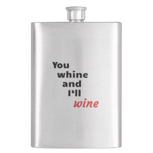 Jij Whine en ik zullen wijn Flacon