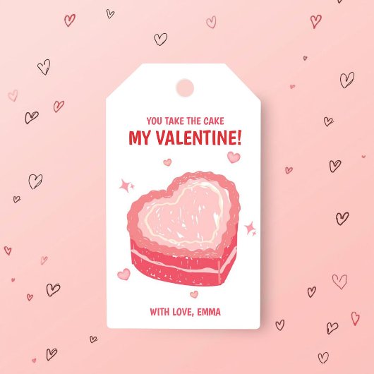 Jij Wint de Taart Valentijns Cadeaubijsluiter Cadeaulabel