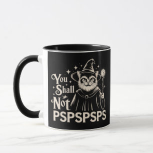 Jij Zal Niet PSPSPSPS Grappige Kat Tovenaar Vader Mok