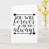 Jij zal voor altijd mijn altijd zijn kaart (Gele Bloem)