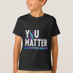 Jij - Zelfmoordpreventie Teal Paarse Bewustzijns L T-shirt