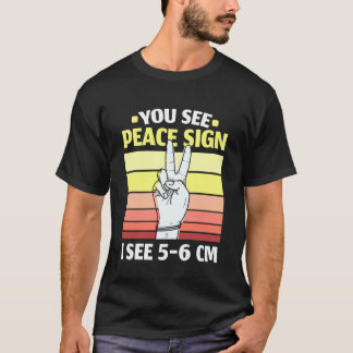 Jij Ziet Vredesteken Ik Zie 5-6 CM Verloskunde Bev T-shirt