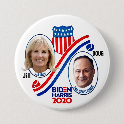 Jill & Doug 2020 Ronde Button 7,6 Cm (Voorkant)