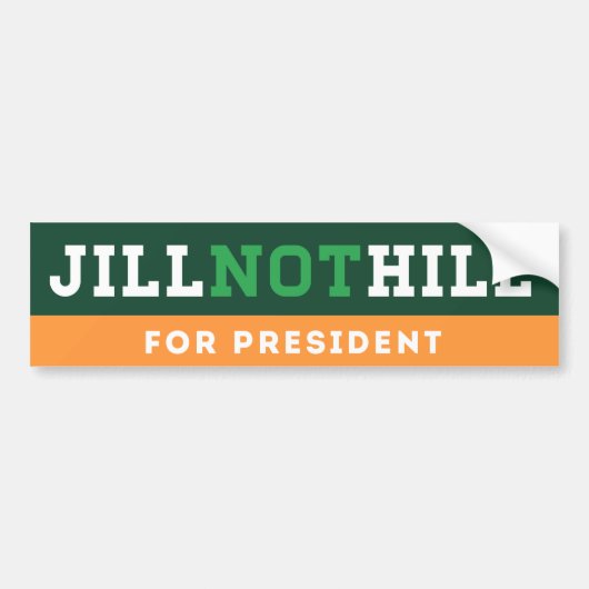 Jill Not Hill Bumpersticker (Voorkant)