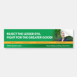 Jill Stein for President/Green Party bumpersticker