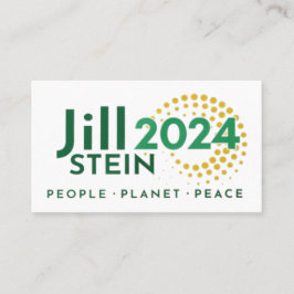 Jill Stein People Planet Peace Campagne Contactkaartje