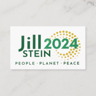 Jill Stein People Planet Peace Campagne Contactkaartje