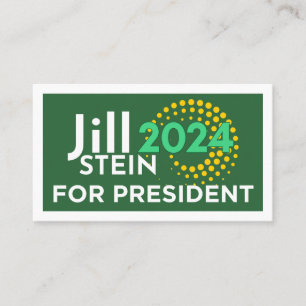 Jill Stein voor President 2024 Quote Contactkaartje