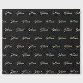 Jillian papier cadeau en or blanc écriture manuscr (Plat)
