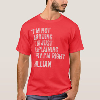 Jillian Quote Funny Birthday Custom Name Idea Engi T-shirt