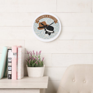 Jim en knoppen vintage fedora wanddecoratie de grote klok