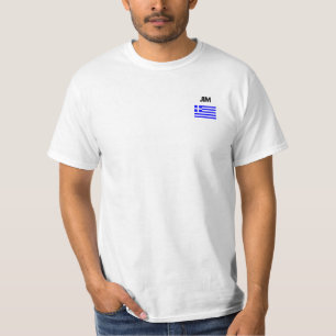 Jim Griekse naam met Grieks vlaggenontwerp T-shirt