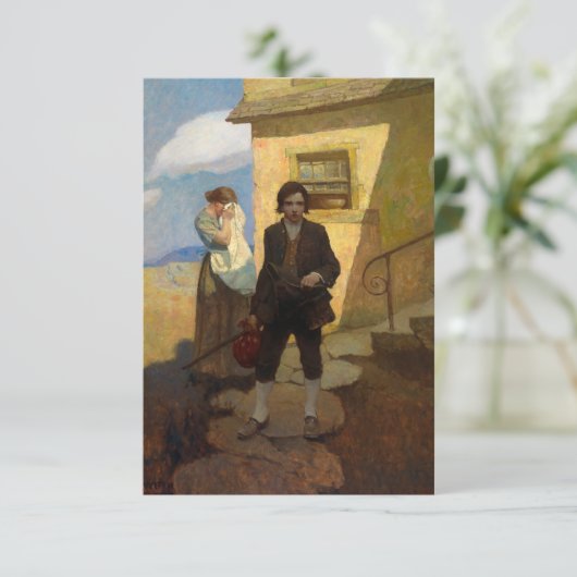 Jim Hawkins vertrekt naar huis van Newell Convers  Informatiekaartje (Staand voorkant)