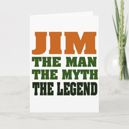 JIM - het Man, de Mythe, de Legende! Kaart (Voorkant)
