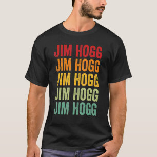 Jim Hogg County Texas Rainbow Text Design T-shirt