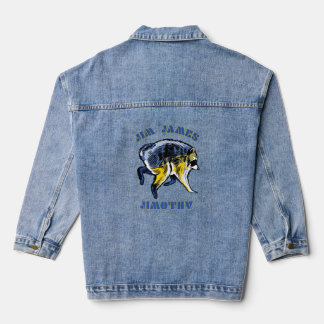 Jim James Jimothy Pop Art Raccoon Design Denim Jacket