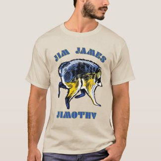 Jim James Jimothy Pop Art Raccoon Design T-shirt