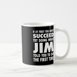 Jim naam gepersonaliseerde verjaardag leuk kerst g koffiemok