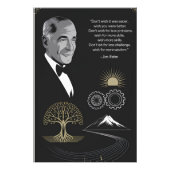 Jim Rohn Motivatie Quote Poster Zwart en Goud (Voorkant)