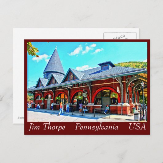 Jim Thorpe Pa. 21 Briefkaart (Voorkant / Achterkant)