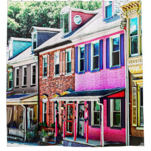 Jim Thorpe Pa - Colorful Street Douchegordijn