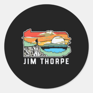 Jim Thorpe Pennsylvania Natuur Buitensport Wandeli Ronde Sticker