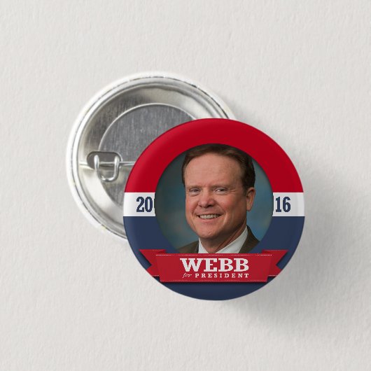 JIM WEBB 2016 RONDE BUTTON 3,2 CM (Voorkant /achterkant)