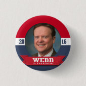JIM WEBB 2016 RONDE BUTTON 3,2 CM (Voorkant)