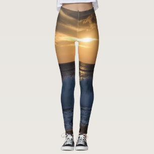 Jimbaran strand bij zonsondergang leggings