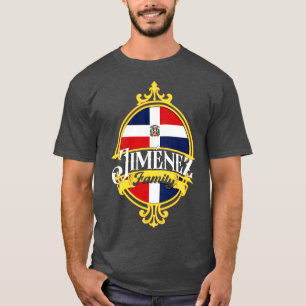 Jimenez Familie Dominicaanse Republiek Vlag T-shirt