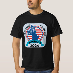 Jimenez voor President 2024 met vlag en standbeel T-shirt