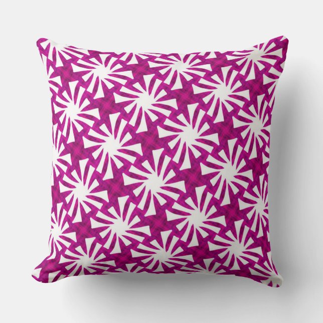 Jimette Design fuchsia ans white Kussen (Voorkant)