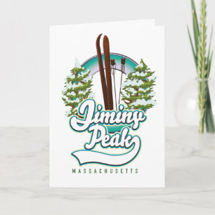 Jiminy Peak Massachusetts ski logo Feestdagen Kaart