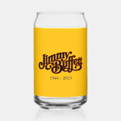 Jimmy Buffett Margarita Island Escapisme Blikvorm Glas (Achterkant)