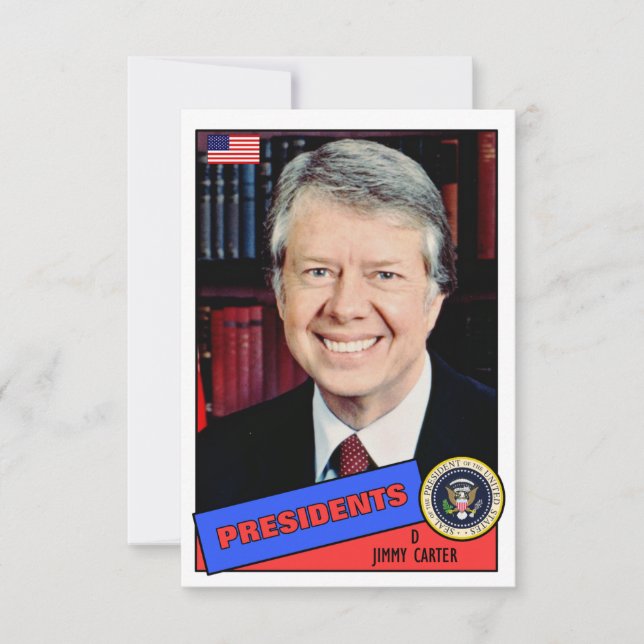 Jimmy Carter Baseball Card (Voorkant)