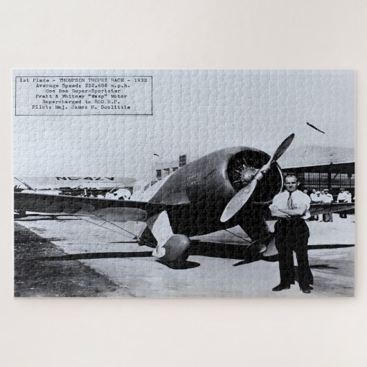 Jimmy Doolittle en de Gee Bee R-1 Legpuzzel (Horizontaal)