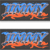 Jimmy Prénom Graffiti Autocollant (Devant)