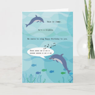 Jimmy the Dolphin Birthday Card Kaart