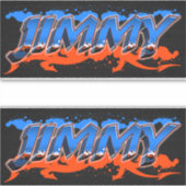Jimmy Vorname Name Graffiti Aufkleber Sticker (Voorkant)