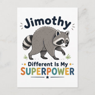 Jimothy anders zijn is mijn superkracht briefkaart