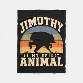 Jimothy Is Spirit Dier Funny Wasbeer Jimothy Fleece Deken