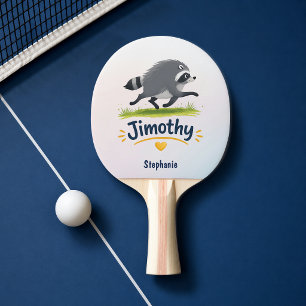 Jimothy Virale Wasbeer Grappige Afvalbeer Natuur Tafeltennisbatje