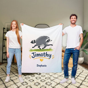 Jimothy Virale Wasbeer Grappige Afvalbeer Natuurle Fleece Deken