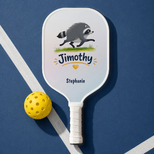 Jimothy Virale Wasbeer Grappige Afvalbeer Natuurle Pickleball Paddle